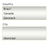 Cities with Canada selected